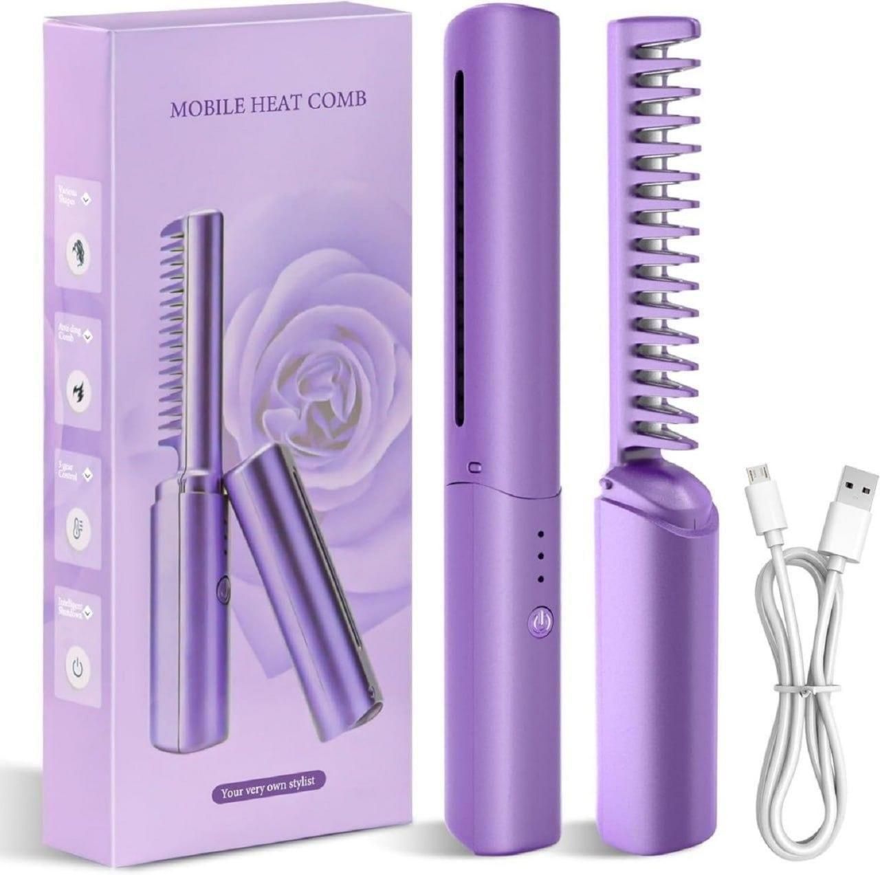 Portable Instant Hair Straightening Comb – Travel-Friendly Styling Tool