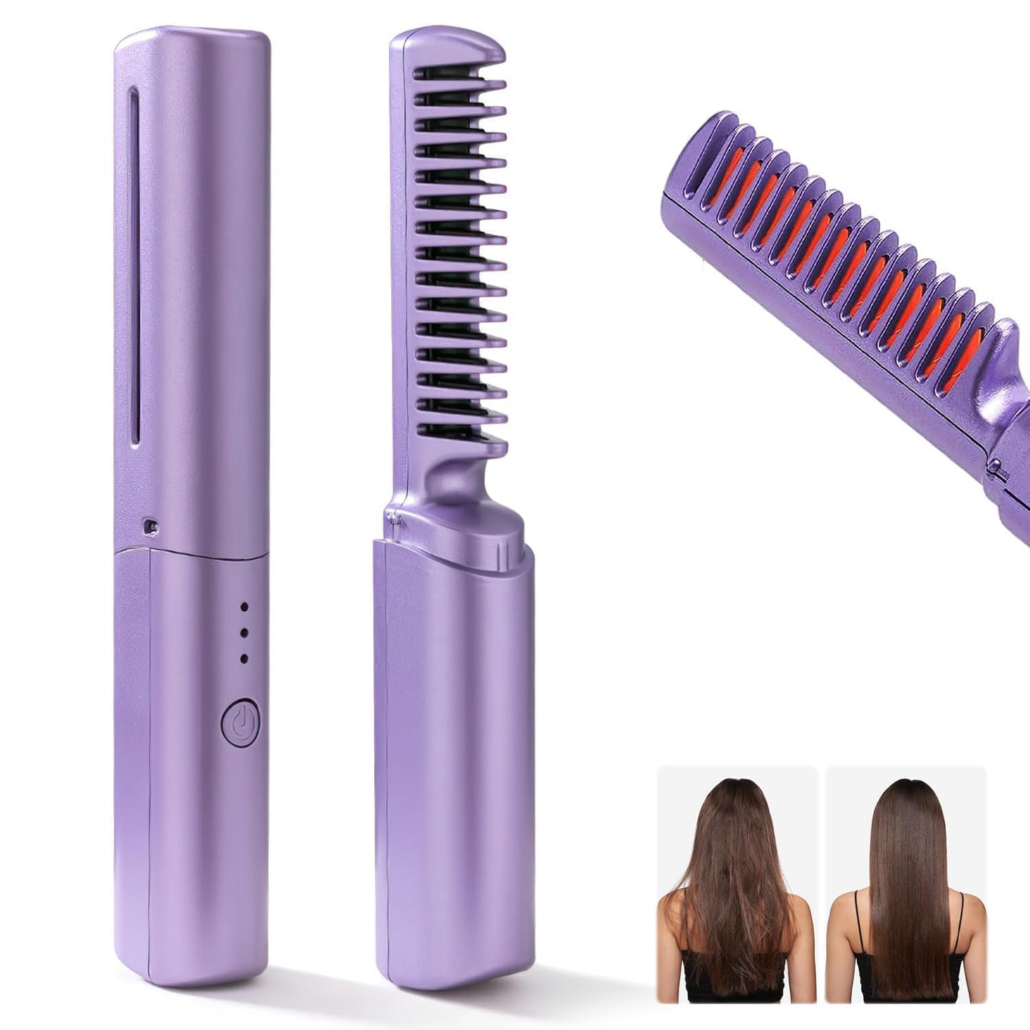 Portable Instant Hair Straightening Comb – Travel-Friendly Styling Tool